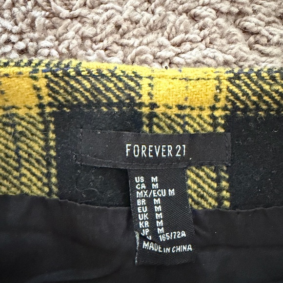 Forever 21 Yellow and Black Plaid Mini Skirt - Picture 2 of 7